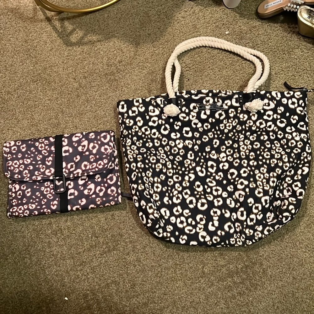 Tote and toiletry bag set